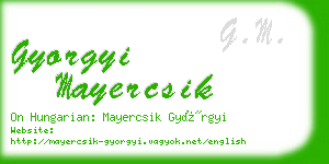 gyorgyi mayercsik business card